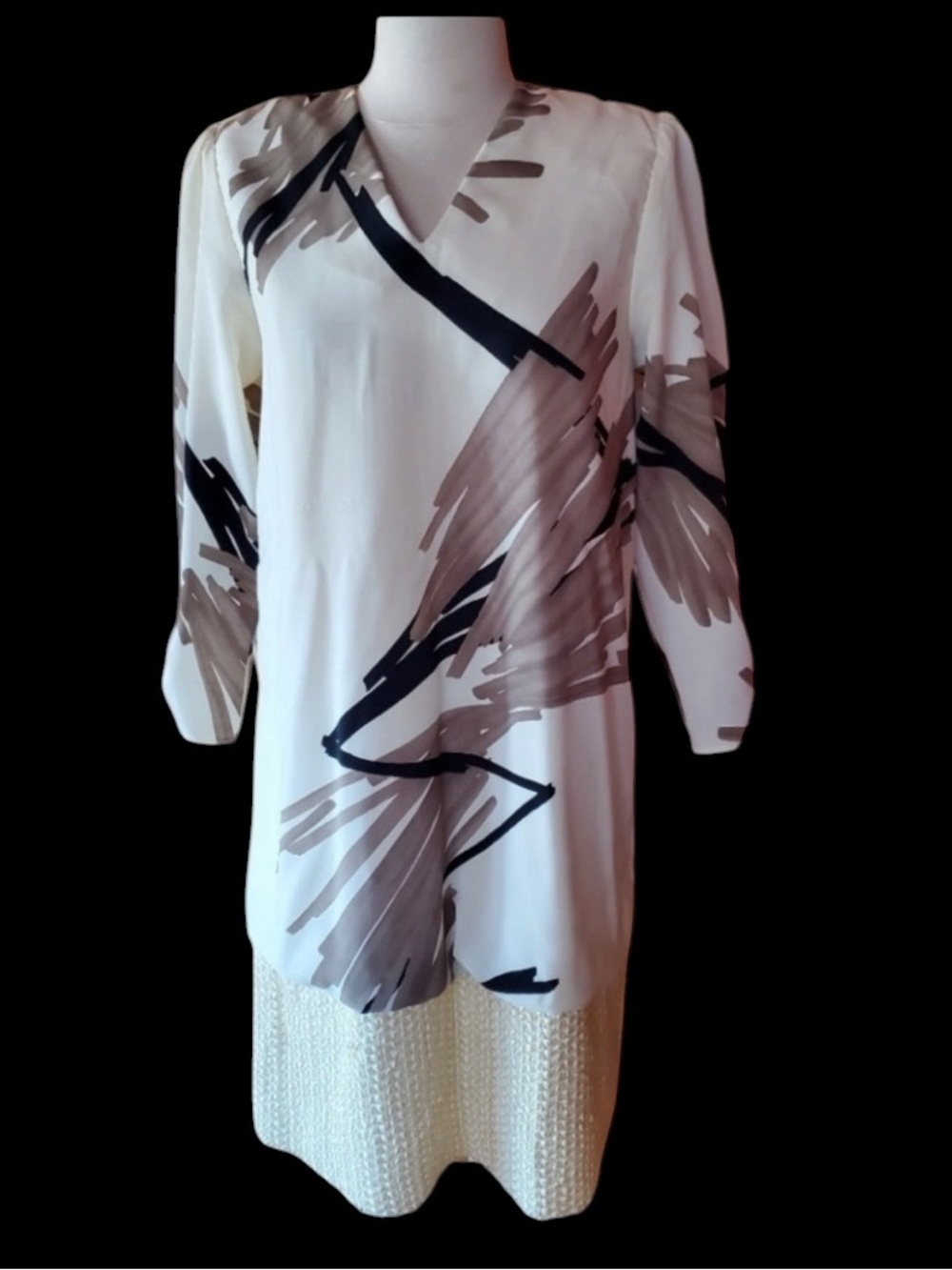 1980s Siasia Multi-Color, Polyester‎ Dress